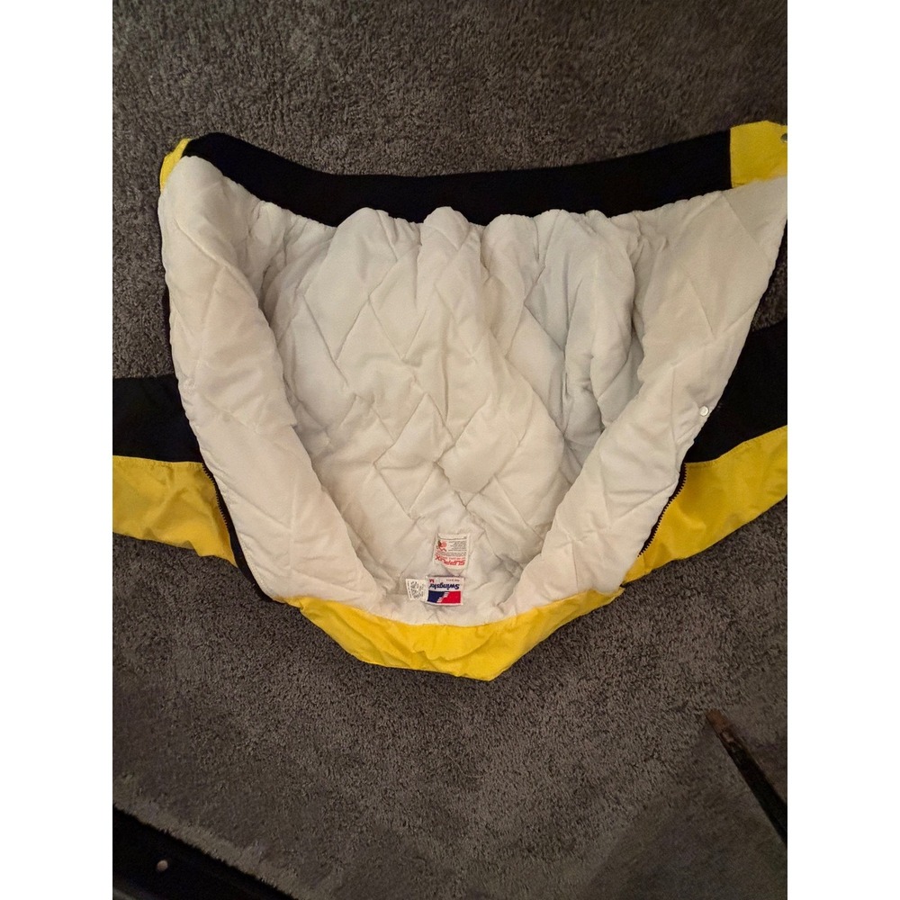 Pennzoil Racing Jacket Yellow Black Full Zip,embroidered logo,vintage,swingster - Picture 8 of 9